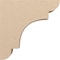 Ekena Millwork 5"W x 20"D x 20"H Thin New Brighton Rough Cedar Woodgrain TimberThane Corbel, Primed Tan CORUR05X20X20NEBRCPR - alternate 4